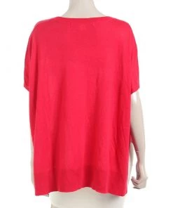 Diane Von Furstenberg Red Oversized Knit Top S For Women -Diane Von Furstenberg shop luxury women diane von furstenberg used clothes p88336 003