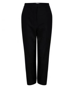 Diane Von Furstenberg Black Drawstring Detail Cropped Johnson Trousers L For Women