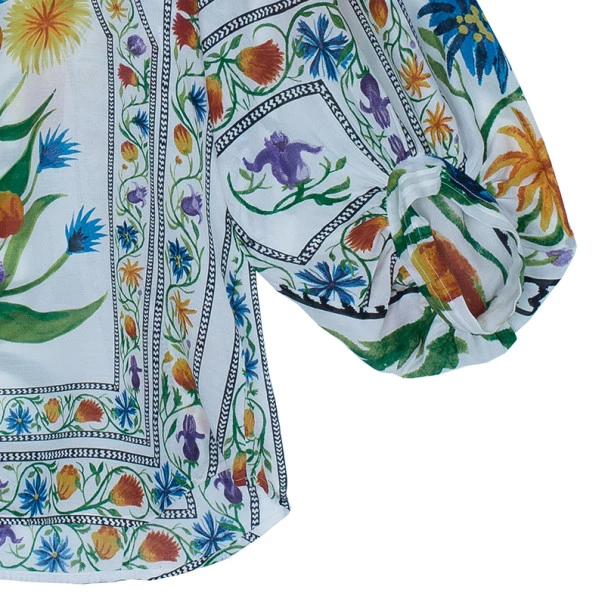 Diane Von Furstenberg Syrah Floral Cotton Top S For Women 8 Diane Von Furstenberg Syrah Floral Cotton Top S For Women - Image 8