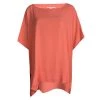 Diane Von Furstenberg Orange Crepe New Hanky Kimono Top M/L For Women