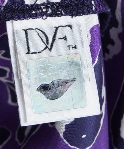 Diane Von Furstenberg Purple Printed Silk Long Sleeve Gilmore Blouse M For Women -Diane Von Furstenberg shop luxury women diane von furstenberg used clothes p96067 0005