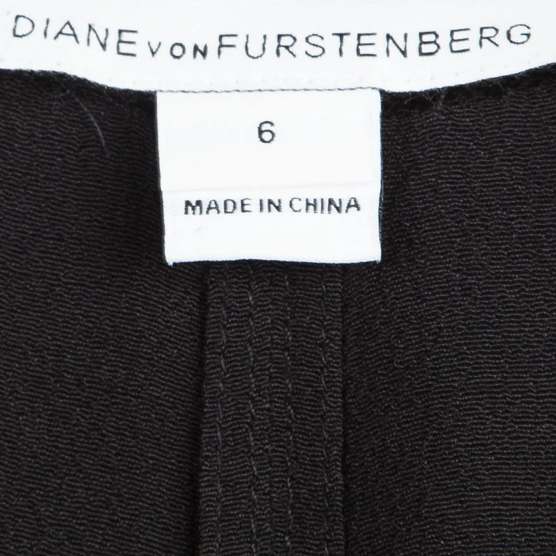 Diane Von Furstenberg Black Rawena Tie Detail Sleeveless Jumpsuit M For Women 4 Diane Von Furstenberg Black Rawena Tie Detail Sleeveless Jumpsuit M For Women - Image 4