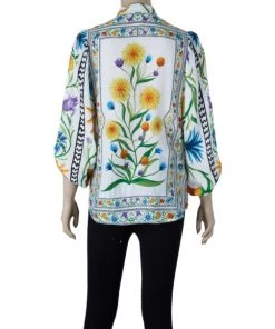 Diane Von Furstenberg Syrah Floral Cotton Top M For Women -Diane Von Furstenberg shop luxury women diane von furstenberg used clothes p9835 003