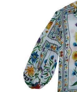 Diane Von Furstenberg Syrah Floral Cotton Top M For Women -Diane Von Furstenberg shop luxury women diane von furstenberg used clothes p9835 007