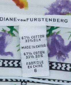 Diane Von Furstenberg Syrah Floral Cotton Top M For Women -Diane Von Furstenberg shop luxury women diane von furstenberg used clothes p9835 009