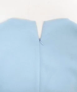 Diane Von Furstenberg Baby Blue Short Sleeve Dress M For Women -Diane Von Furstenberg shop luxury women diane von furstenberg used clothes p98924 003