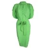 Diane Von Furstenberg Celery Green Crepe Belted Karin Shirt Dress M For Women