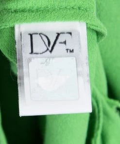 Diane Von Furstenberg Celery Green Crepe Belted Karin Shirt Dress M For Women -Diane Von Furstenberg shop luxury women diane von furstenberg used clothes p98983 005