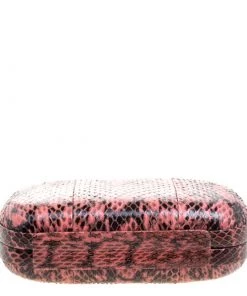 Diane Von Furstenberg Red/Black Python Flirty Minaudiere Clutch For Women -Diane Von Furstenberg shop luxury women diane von furstenberg used handbags p104808 006
