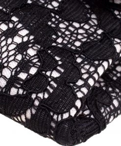 Diane Von Furstenberg Black Lace Envelope Clutch For Women -Diane Von Furstenberg shop luxury women diane von furstenberg used handbags p110063 011