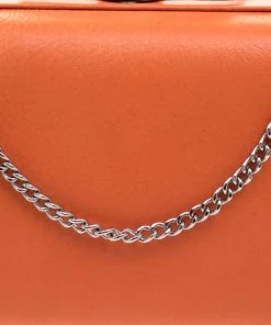 Diane Von Furstenberg Orange Leather Lytton Minaudiere Clutch For Women -Diane Von Furstenberg shop luxury women diane von furstenberg used handbags p113076 0005