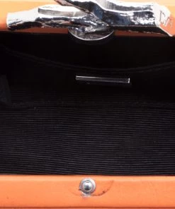 Diane Von Furstenberg Orange Leather Lytton Minaudiere Clutch For Women -Diane Von Furstenberg shop luxury women diane von furstenberg used handbags p113076 0007