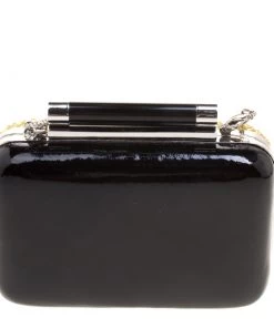 Diane Von Furstenberg Black/Gold Crystal Embellished Tonda Clutch For Women -Diane Von Furstenberg shop luxury women diane von furstenberg used handbags p115348 0004