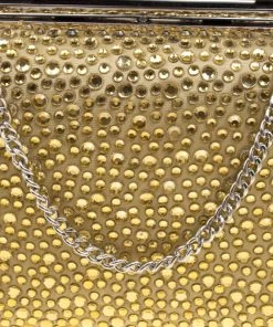 Diane Von Furstenberg Black/Gold Crystal Embellished Tonda Clutch For Women -Diane Von Furstenberg shop luxury women diane von furstenberg used handbags p115348 0005