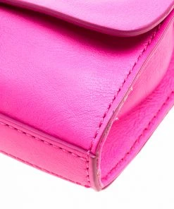 Diane Von Furstenberg Pink Leather Mini Harper Crossbody Bag For Women -Diane Von Furstenberg shop luxury women diane von furstenberg used handbags p119817 012