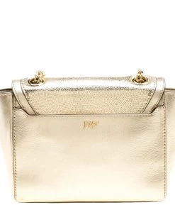 Diane Von Furstenberg Metallic Gold Lizard Embossed Leather 440 Mini Shoulder Bag For Women 14 Diane Von Furstenberg Metallic Gold Lizard Embossed Leather 440 Mini Shoulder Bag For Women -Diane Von Furstenberg shop luxury women diane von furstenberg used handbags p127522 004