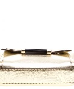 Diane Von Furstenberg Metallic Gold Lizard Embossed Leather 440 Mini Shoulder Bag For Women 16 Diane Von Furstenberg Metallic Gold Lizard Embossed Leather 440 Mini Shoulder Bag For Women -Diane Von Furstenberg shop luxury women diane von furstenberg used handbags p127522 006