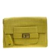Diane Von Furstenberg Yellow Leather Mimosa Clutch For Women