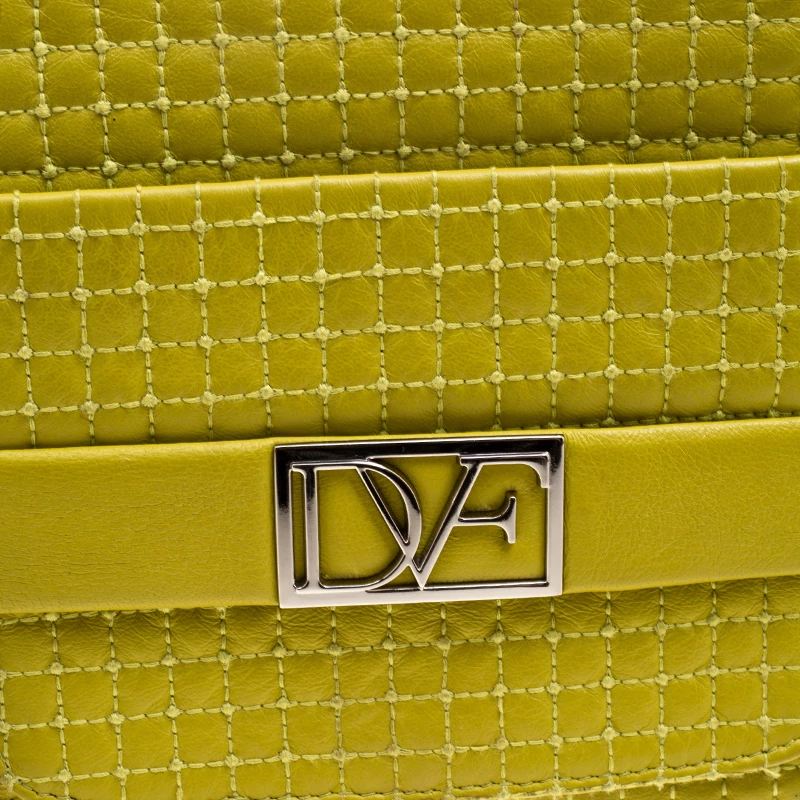 Diane Von Furstenberg Yellow Leather Mimosa Clutch For Women 5 Diane Von Furstenberg Yellow Leather Mimosa Clutch For Women - Image 5