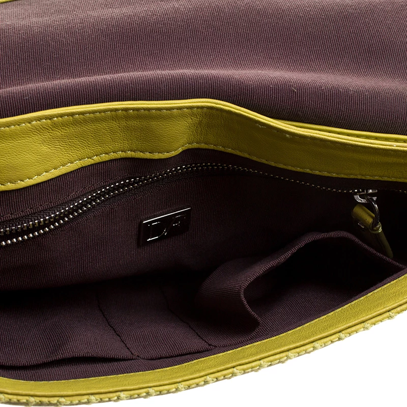 Diane Von Furstenberg Yellow Leather Mimosa Clutch For Women 7 Diane Von Furstenberg Yellow Leather Mimosa Clutch For Women - Image 7