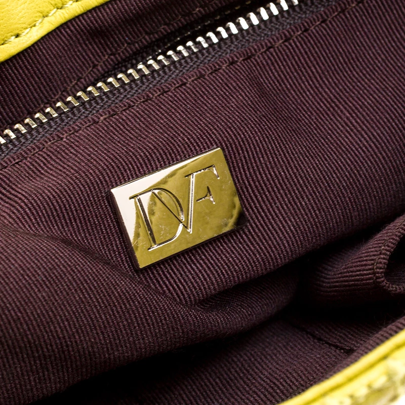 Diane Von Furstenberg Yellow Leather Mimosa Clutch For Women 8 Diane Von Furstenberg Yellow Leather Mimosa Clutch For Women - Image 8