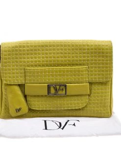 Diane Von Furstenberg Yellow Leather Mimosa Clutch For Women 21 Diane Von Furstenberg Yellow Leather Mimosa Clutch For Women -Diane Von Furstenberg shop luxury women diane von furstenberg used handbags p131744 0010