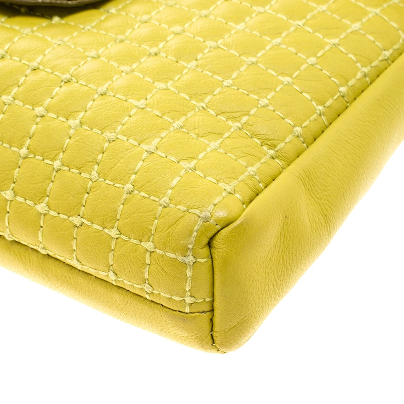 Diane Von Furstenberg Yellow Leather Mimosa Clutch For Women 11 Diane Von Furstenberg Yellow Leather Mimosa Clutch For Women - Image 11