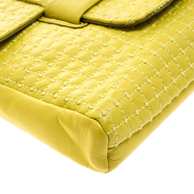 Diane Von Furstenberg Yellow Leather Mimosa Clutch For Women 12 Diane Von Furstenberg Yellow Leather Mimosa Clutch For Women - Image 12