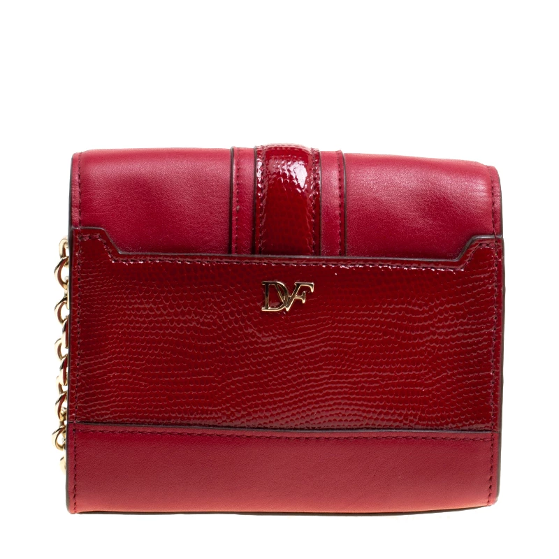 Diane Von Furstenberg Red Leather Micro Mini Sutra Shoulder Bag For Women 4 Diane Von Furstenberg Red Leather Micro Mini Sutra Shoulder Bag For Women - Image 4
