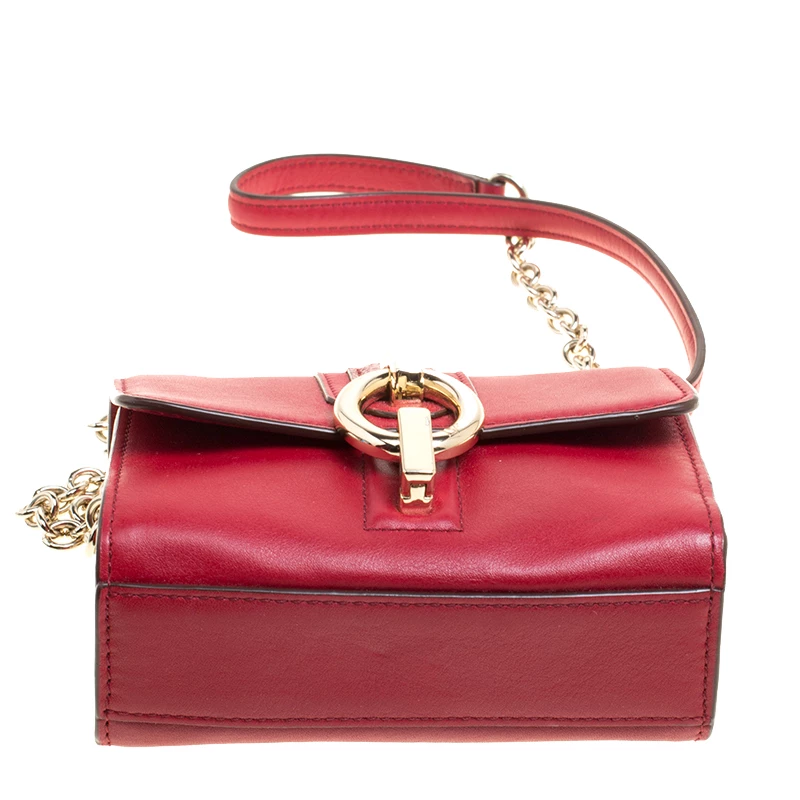 Diane Von Furstenberg Red Leather Micro Mini Sutra Shoulder Bag For Women 6 Diane Von Furstenberg Red Leather Micro Mini Sutra Shoulder Bag For Women - Image 6