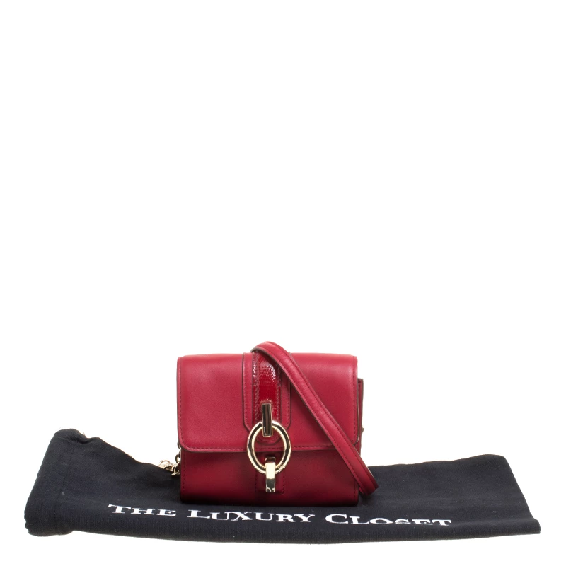 Diane Von Furstenberg Red Leather Micro Mini Sutra Shoulder Bag For Women 9 Diane Von Furstenberg Red Leather Micro Mini Sutra Shoulder Bag For Women - Image 9
