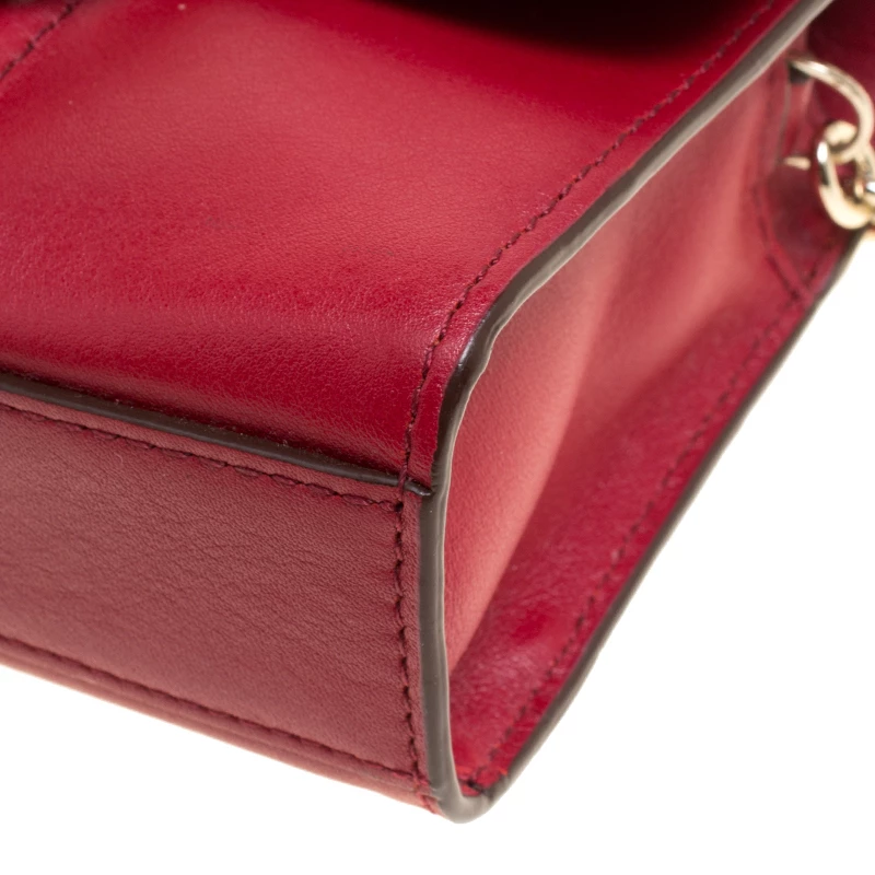 Diane Von Furstenberg Red Leather Micro Mini Sutra Shoulder Bag For Women 11 Diane Von Furstenberg Red Leather Micro Mini Sutra Shoulder Bag For Women - Image 11