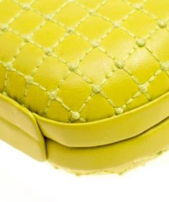 Diane Von Furstenberg Yellow Quilted Leather Lytton Minaudiere Clutch For Women -Diane Von Furstenberg shop luxury women diane von furstenberg used handbags p163321 004
