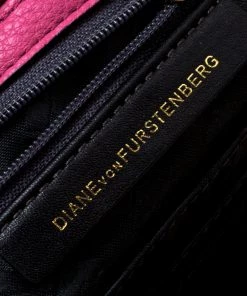 Diane Von Furstenberg Cerise Satin Mini Love Power Drawstring Bucket Bag For Women -Diane Von Furstenberg shop luxury women diane von furstenberg used handbags p177965 001