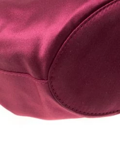 Diane Von Furstenberg Cerise Satin Mini Love Power Drawstring Bucket Bag For Women -Diane Von Furstenberg shop luxury women diane von furstenberg used handbags p177965 009