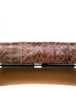 Diane Von Furstenberg Python And Leather 440 Envelope Clutch For Women