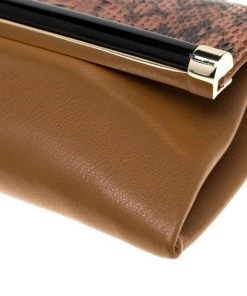 Diane Von Furstenberg Python And Leather 440 Envelope Clutch For Women -Diane Von Furstenberg shop luxury women diane von furstenberg used handbags p183597 005