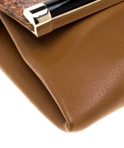 Diane Von Furstenberg Python And Leather 440 Envelope Clutch For Women -Diane Von Furstenberg shop luxury women diane von furstenberg used handbags p183597 006