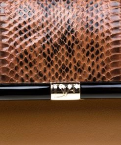 Diane Von Furstenberg Python And Leather 440 Envelope Clutch For Women -Diane Von Furstenberg shop luxury women diane von furstenberg used handbags p183597 010