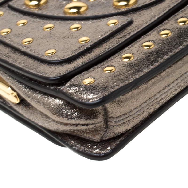 Diane Von Furstenberg Metallic Studded Leather Hayworth Clutch For Women 11 Diane Von Furstenberg Metallic Studded Leather Hayworth Clutch For Women - Image 11