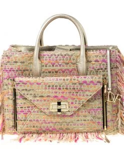 Diane Von Furstenberg Multicolor Tweed And Leather Secret Agent Tote For Women