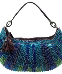 Diane Von Furstenberg Multicolor Chainlink Leather Medium Stephanie Hobo For Women