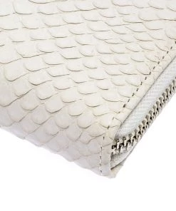 Diane Von Furstenberg White Python Embossed Leather Zip Around Wallet For Women -Diane Von Furstenberg shop luxury women diane von furstenberg used handbags p255121 003
