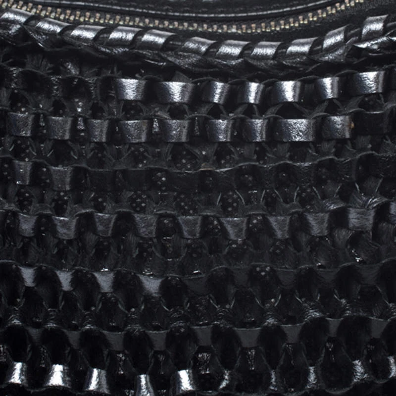 Diane Von Furstenberg Metallic Black Chainlink Leather Stephanie Shoulder Bag For Women 5 Diane Von Furstenberg Metallic Black Chainlink Leather Stephanie Shoulder Bag For Women - Image 5