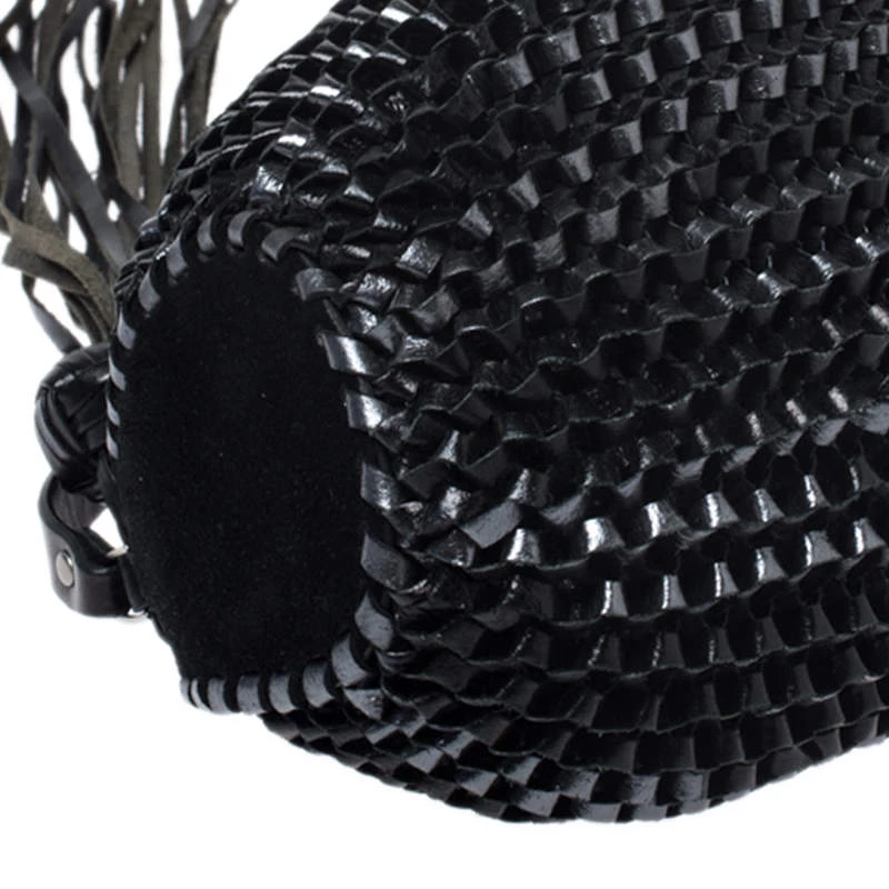 Diane Von Furstenberg Metallic Black Chainlink Leather Stephanie Shoulder Bag For Women 10 Diane Von Furstenberg Metallic Black Chainlink Leather Stephanie Shoulder Bag For Women - Image 10