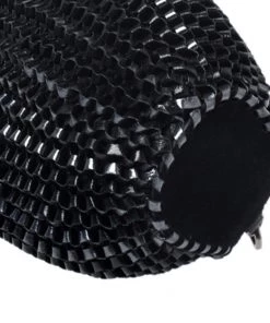 Diane Von Furstenberg Metallic Black Chainlink Leather Stephanie Shoulder Bag For Women 21 Diane Von Furstenberg Metallic Black Chainlink Leather Stephanie Shoulder Bag For Women -Diane Von Furstenberg shop luxury women diane von furstenberg used handbags p257833 009