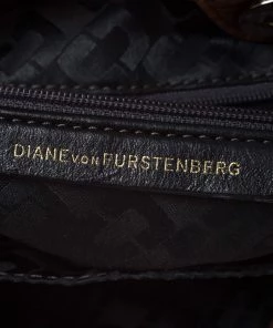 Diane Von Furstenberg Brown Synthetic Leather Iggy Shoulder Bag For Women -Diane Von Furstenberg shop luxury women diane von furstenberg used handbags p273312 002