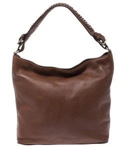 Diane Von Furstenberg Brown Synthetic Leather Iggy Shoulder Bag For Women