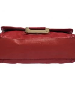 Diane Von Furstenberg Red Leather New Harper Satchel For Women -Diane Von Furstenberg shop luxury women diane von furstenberg used handbags p287477 001