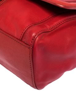 Diane Von Furstenberg Red Leather New Harper Satchel For Women -Diane Von Furstenberg shop luxury women diane von furstenberg used handbags p287477 003